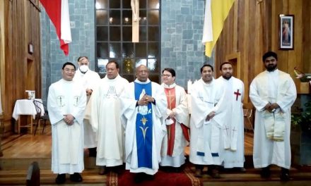 El P. Mathias Daton SVD celebró sus bodas de plata sacerdotales